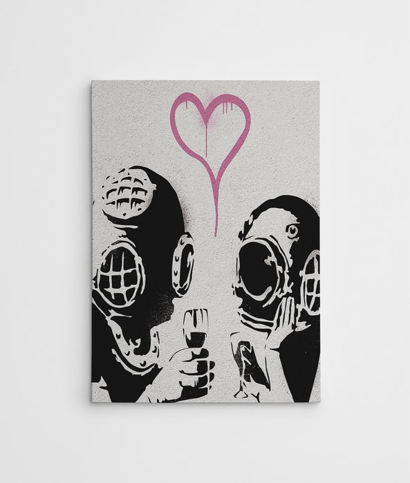 Wallity WY13 Banksy Lienzo Decorativo Enmarcado 50 x 70 cm
